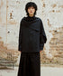 Cross Stand Collar Scarf Blouse